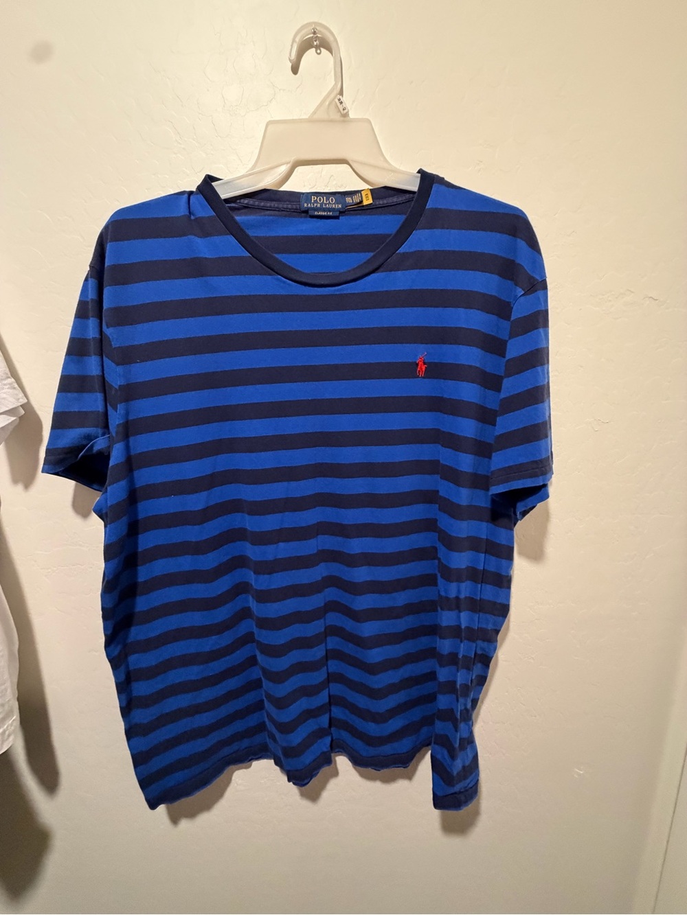 Polo by Ralph Lauren Blue & Navy Horizontal Stripe Short Sleeve Tee